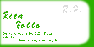 rita hollo business card